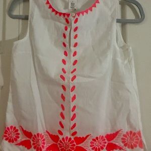 NWT Crewcuts size 12 white embroidered cotton blouse.